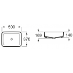 Roca Inspira SQUARE A327530000 檯上面盆